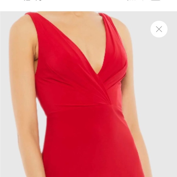 Ieena for Mac Duggal red jersey gown s10 NWT - Picture 4 of 5